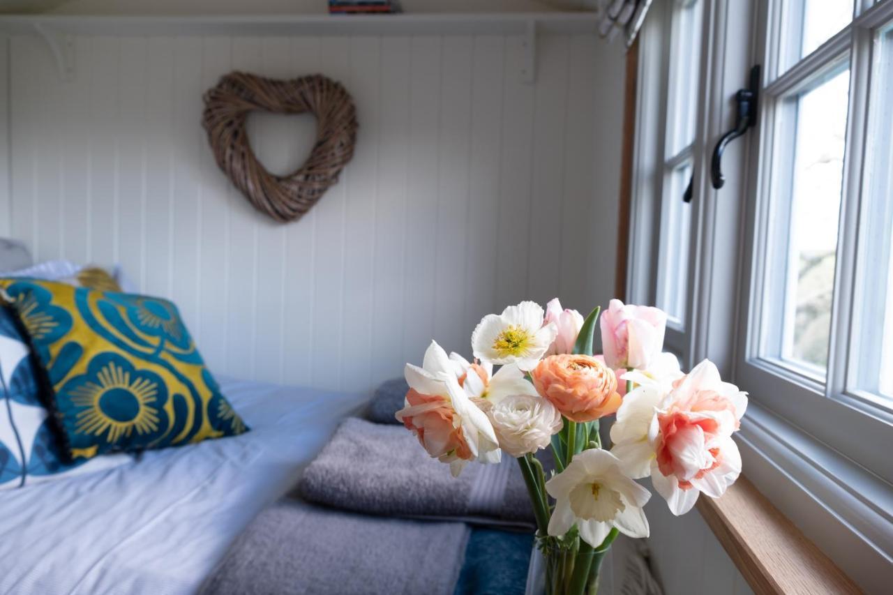 Luxury Shepherd'S Hut On Flower Farm With Outdoor Bath In Mid Cornwall Truro Extérieur photo